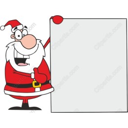 Jolly Santa Claus with Empty Sign