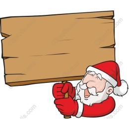Santa Claus with Blank Sign
