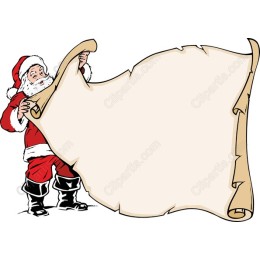 Santa Claus with Blank Scroll