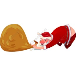 Jolly Santa Claus with Gift Sack