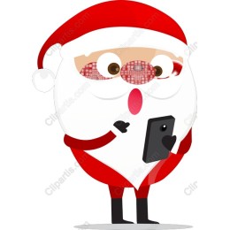 Santa Claus with Smartphone