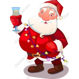 Jolly Santa Claus with Holiday Lights