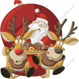Santa Claus and Reindeer Holiday