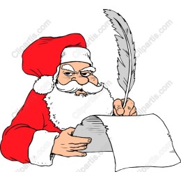 Jolly Santa Claus Writing