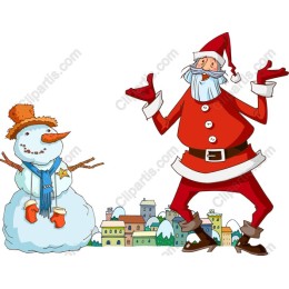 Christmas Spirit: Santa and Snowman