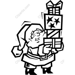 Jolly Santa Claus with Gifts