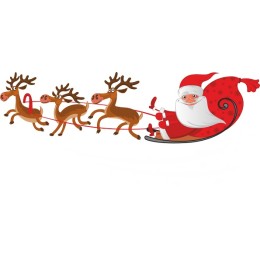 Joyful Santa Claus and Reindeer
