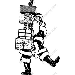 Festive Santa Claus Gift Stack