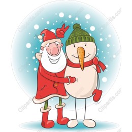 Santa Claus and Snowman