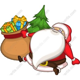Jolly Santa Claus with Gifts
