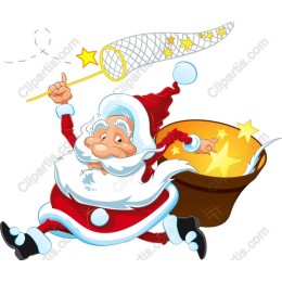 Cheerful Santa Claus Star Chaser