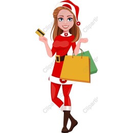 Cheerful Santa Shopper