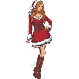 Stylish Holiday Santa Character