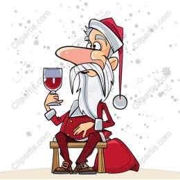 Chill Santa with Wine