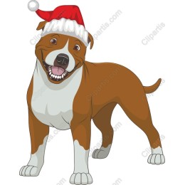 Festive Dog - Holiday Cheer with Santa Hat