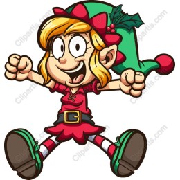 Cheerful Christmas Elf