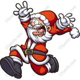 Energetic Santa Claus