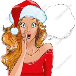 Christmas Surprise: of a Woman in Santa Hat