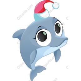 Happy Dolphin Christmas