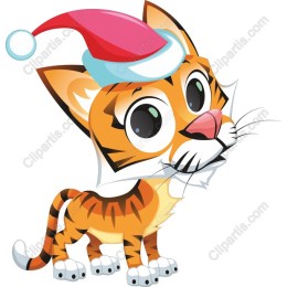 Festive Cartoon Tiger