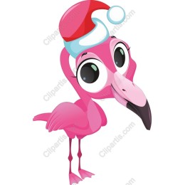 Pink Flamingo Santa Hat