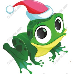 Festive Santa Hat Frog