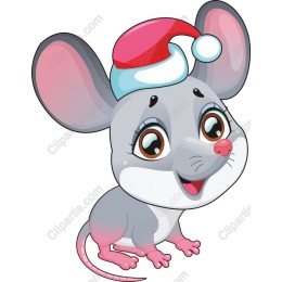 Cheerful Christmas Mouse