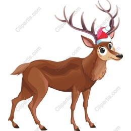 Charming Santa Hat Reindeer