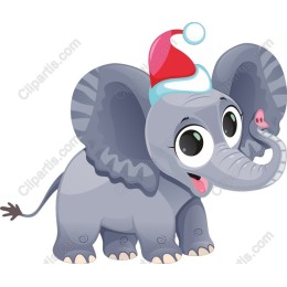 Cheerful Elephant in Festive Hat