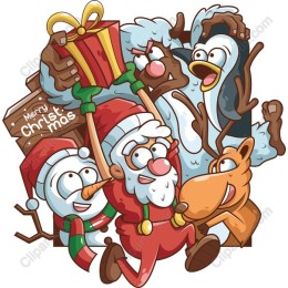Merry Christmas: Santa and Friends