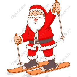 Santa on Skis - Festive