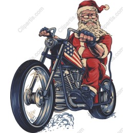 Santa Claus on Motorcycle