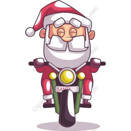 Santa Claus Riding Motorcycle