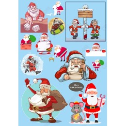 Santa Claus Clipart Bundle - 12 Festive
