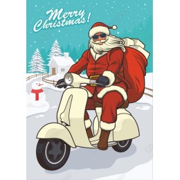 Cheerful Santa Scooter