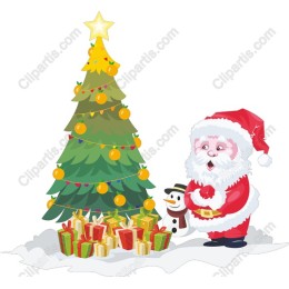 Christmas Joy: Santa Claus and Tree