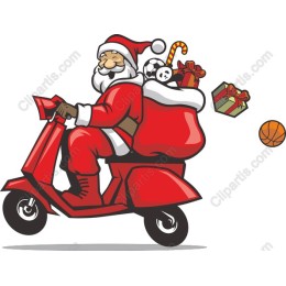 Santa on a Scooter