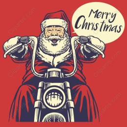Merry Christmas Santa Biker