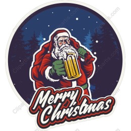 Merry Christmas Santa with Beer