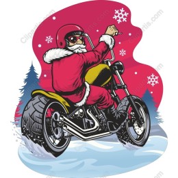Santa on a Motorcycle