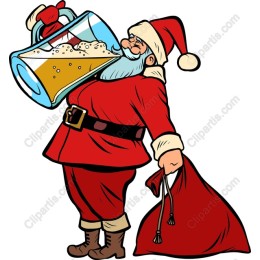 Merry Santa Claus with Beer