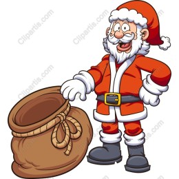 Santa Claus with Gift Bag