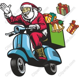 Santa's Joyful Scooter Delivery