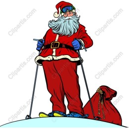 Skiing Santa