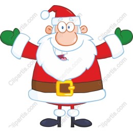 Cheerful Cartoon Santa Claus