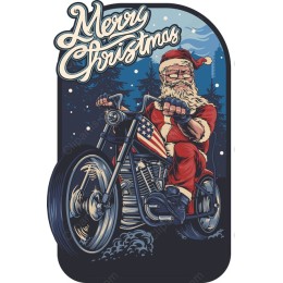 Merry Motorcycle Santa Christmas