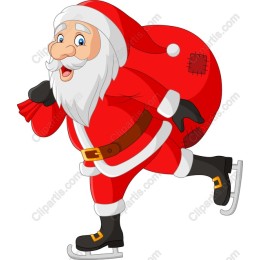 Skating Santa Claus