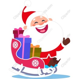 Joyful Santa Claus Sleigh
