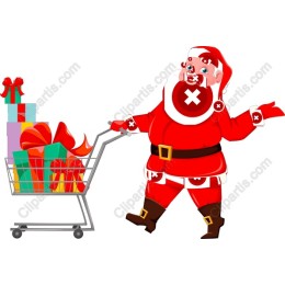 Cheerful Santa Shopping
