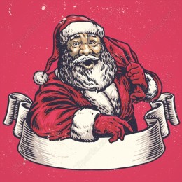 Cheerful Santa Graphic